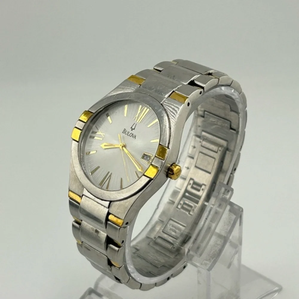 Bulova White 2-Tone Stainless Steel Women's Watch 98U28  #550
